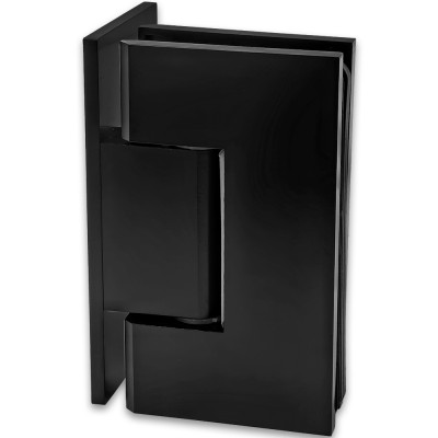 Петля Альфа α FDP-10 стена-стекло с бок. креплением, нержавейка/черный