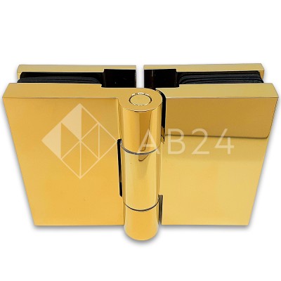 Петля Майя FDP-171 стекло-стекло 180°, латунь/золото