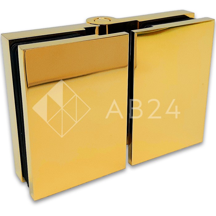 Петля Майя FDP-171 стекло-стекло 180°, латунь/золото