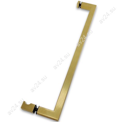 Ручка скоба FDR-85, 19х19х450х1.0 мм, нержавейка/брашированное золото