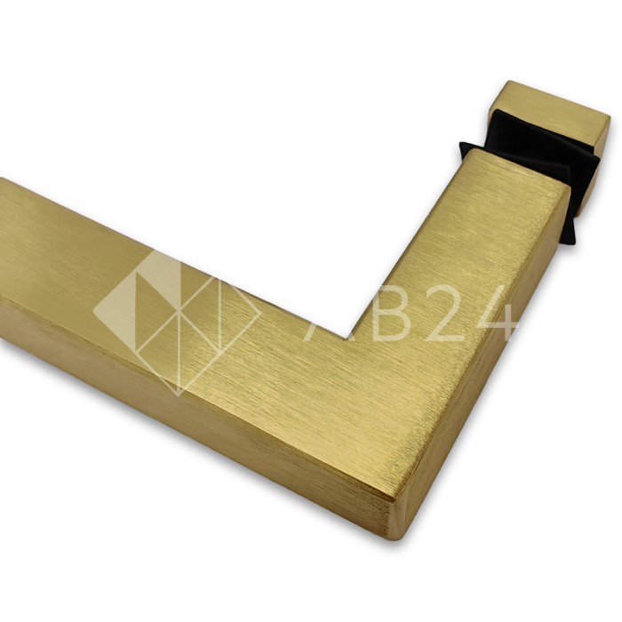 Ручка скоба FDR-85, 19х19х450х1.0 мм, нержавейка/брашированное золото