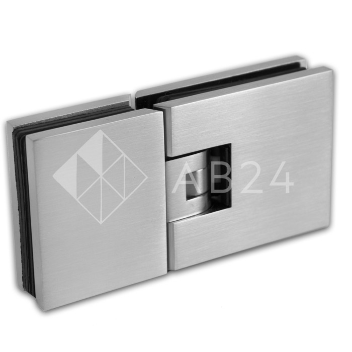 Петля Аврора FDP-181-DEF с дефектом стекло-стекло 180° с крышками, латунь/матовый