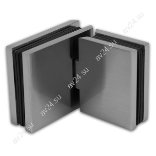 Петля Аврора FDP-181-DEF с дефектом стекло-стекло 180° с крышками, латунь/матовый