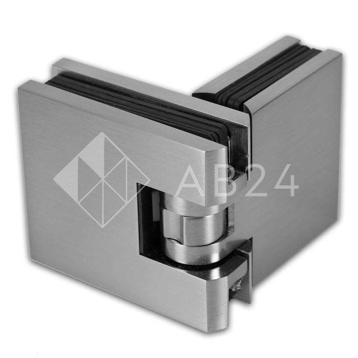 Петля Аврора FDP-181-DEF с дефектом стекло-стекло 180° с крышками, латунь/матовый