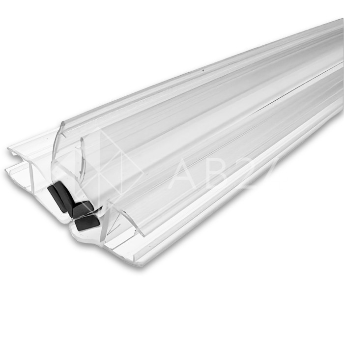 Уплотнитель Т-образный магнитный ПРЕМИУМ, прозрачный с белым магнитом, 3 м FDPP-527.10