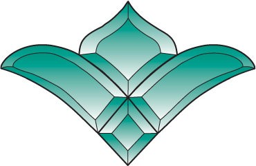 Бевелс AV280 зеленый (4 элемента) 216 х 140 мм