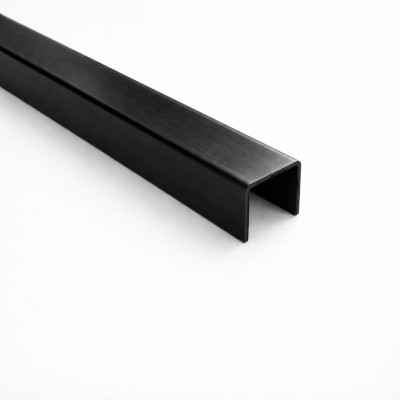 Поручень FOP-209, 16.8x11 под стекло 10 мм длина 4 м, нержавейка/черный