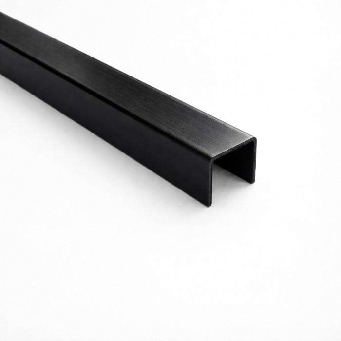 Поручень FOP-209, 16.8x11 под стекло 10 мм длина 4 м, нержавейка/черный