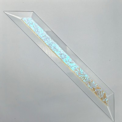 Бевелс AV121 дихроичный 36 х 267 мм желтый мороз