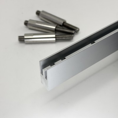 Кондуктор FN-151 стандартный алюминиевый для монтажа козырька на алюминиевый фасад ,275 мм, алюминий/анодированный
