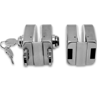 Замок FKZ-32 зажимной ключ/ключ, нержавейка/матовый