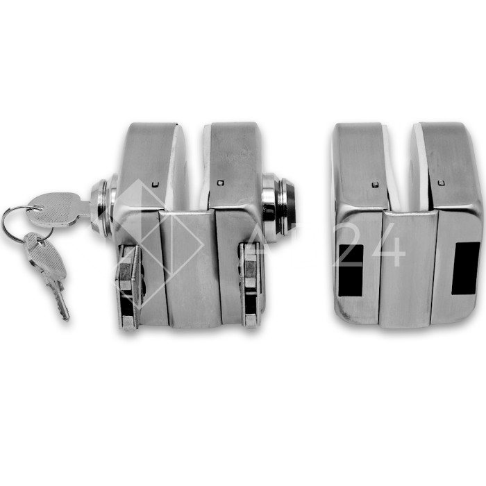 Замок FKZ-32 зажимной ключ/ключ, нержавейка/матовый