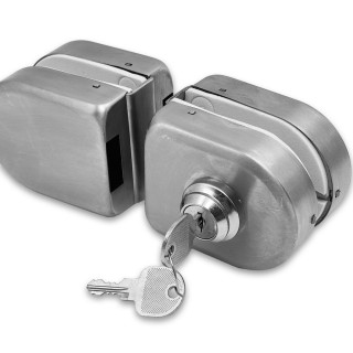 Замок FKZ-32 зажимной ключ/ключ, нержавейка/матовый