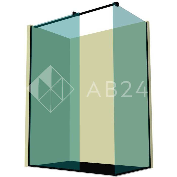 Душевая перегородка DK-502P в опорном профиле