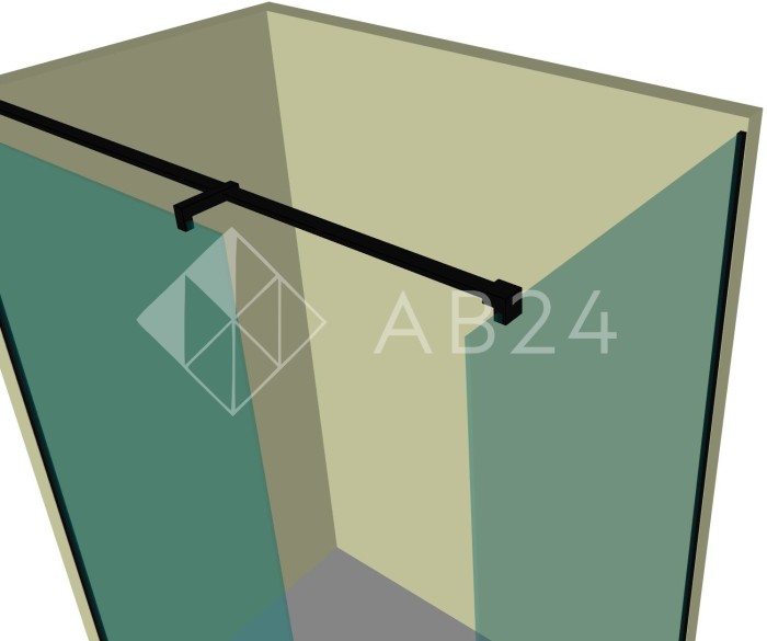 Душевая перегородка DK-502P в опорном профиле