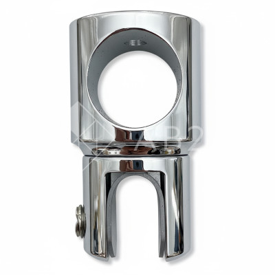 Держатель стекла FDC-11 трубы 19 сквозной 0°-360°, латунь/хром