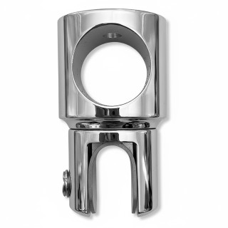 Держатель стекла FDC-11 трубы 19 сквозной 0°-360°, латунь/хром