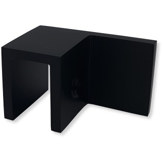 Дверной стопор FDA-06R, 90° к стеклу правый, латунь/черный