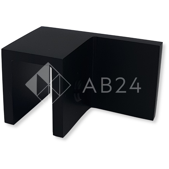 Дверной стопор FDA-06R, 90° к стеклу правый, латунь/черный