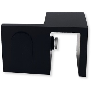 Дверной стопор FDA-06R, 90° к стеклу правый, латунь/черный