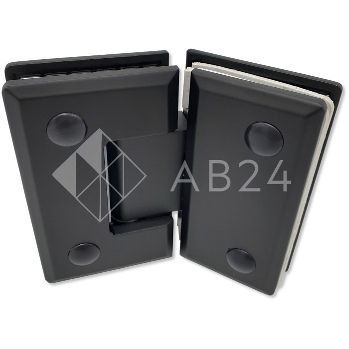 Петля для стекла 8 мм Бета β FDP-24E стекло-стекло 135°, нержавейка/черный