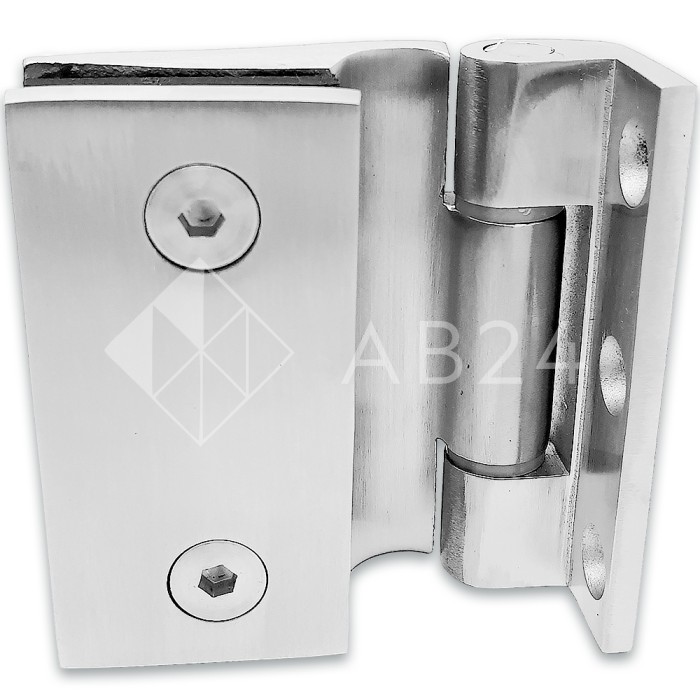 Петля Европа FDP-114 стена-стекло без крышек, нержавейка/матовый