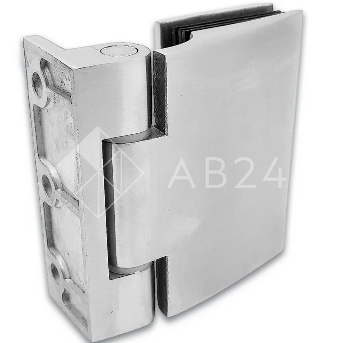 Петля Европа FDP-114 стена-стекло без крышек, нержавейка/матовый