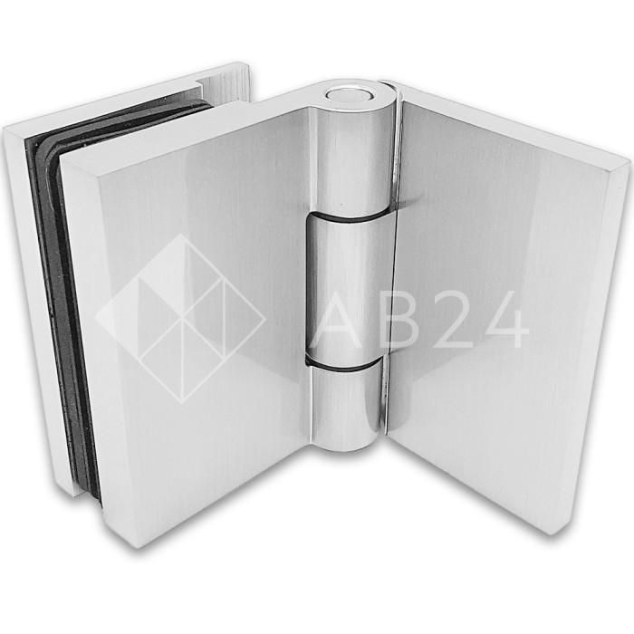 Петля Майя FDP-172 стена-стекло, открывание 90° внутрь, латунь/матовый