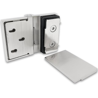 Петля Майя FDP-172 стена-стекло, открывание 90° внутрь, латунь/матовый