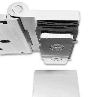 Петля Майя FDP-172 стена-стекло, открывание 90° внутрь, латунь/матовый