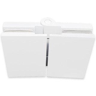 Петля Майя FDP-171 стекло-стекло 180°, латунь/белый