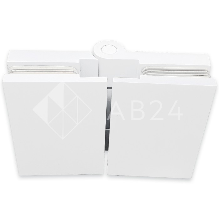 Петля Майя FDP-171 стекло-стекло 180°, латунь/белый