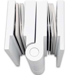 Петля Майя FDP-171 стекло-стекло 180°, латунь/белый