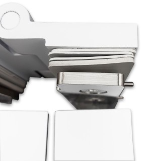 Петля Майя FDP-171 стекло-стекло 180°, латунь/белый