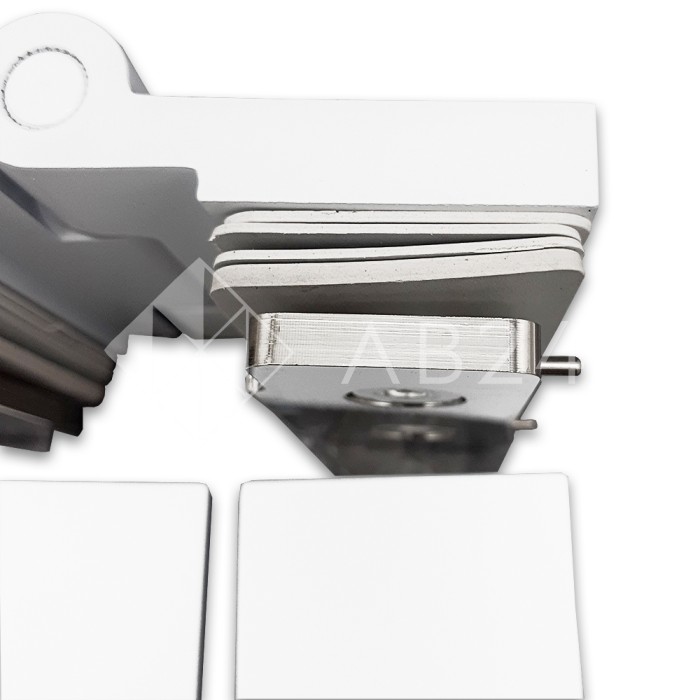 Петля Майя FDP-171 стекло-стекло 180°, латунь/белый