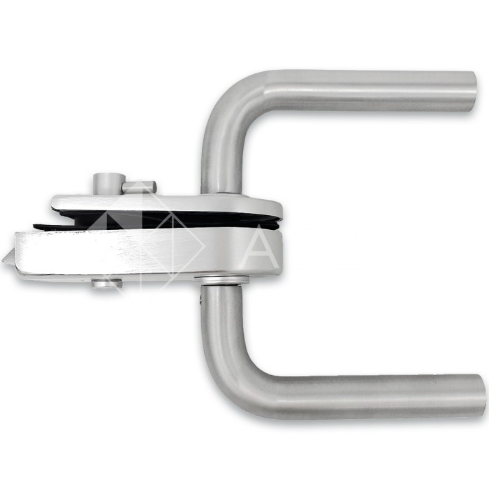 Замок сантехнический FMZ-32.1 для двери из стекла, с притвором, алюминий/анодированный