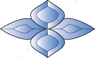 Бевелс AV281 синий (4 элемента) 191 х 114 мм