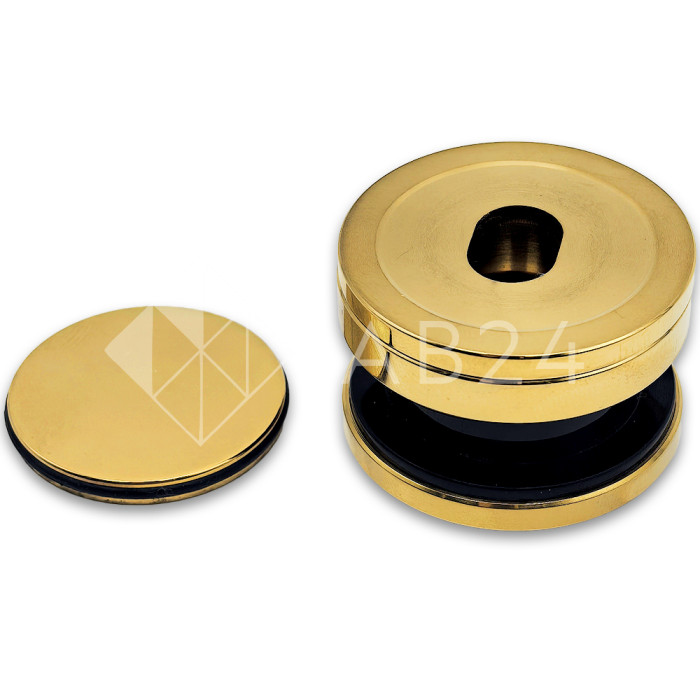 Точечное крепление FKK-30 с крышкой 8-12мм без зенковки O35 мм регулируемое, для стекла 10-12мм, нержавейка/золото