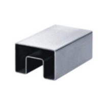 Труба FOP-40p с пазом 24*24мм, профильная 40*40*1.5*5800 мм, GRIT 600, нержавейка/полированный