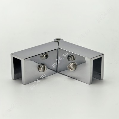 Коннектор FDK-53 верхний стекло-стекло Орион регулируемый, латунь/хром