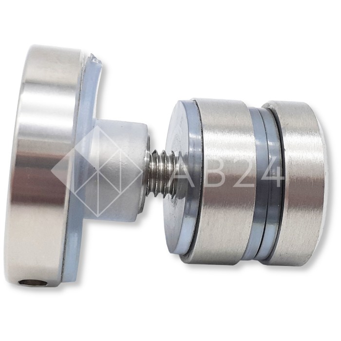 Крепление трека к стеклу FDS-32, нержавейка/матовый