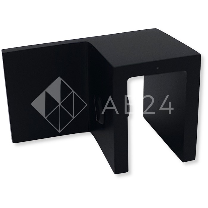 Дверной стопор FDA-06L, 90° к стеклу левый, латунь/черный