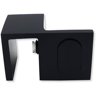 Дверной стопор FDA-06L, 90° к стеклу левый, латунь/черный