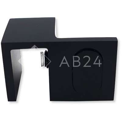 Дверной стопор FDA-06L, 90° к стеклу левый, латунь/черный