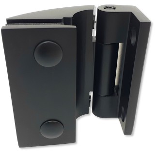 Петля Европа FDP-114 стена-стекло без крышек, латунь/черный