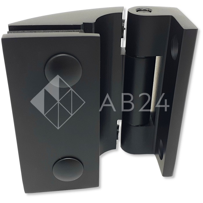 Петля Европа FDP-114 стена-стекло без крышек, латунь/черный