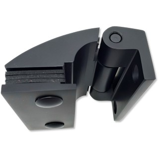 Петля Европа FDP-114 стена-стекло без крышек, латунь/черный