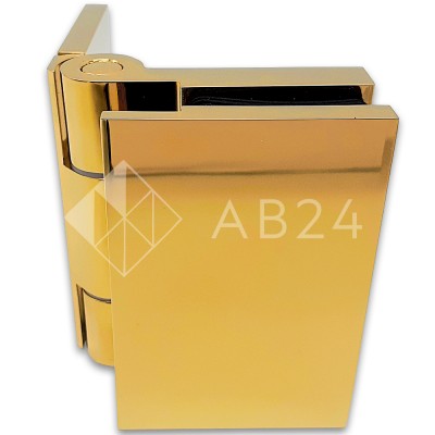 Петля Майя FDP-172 стена-стекло, открывание 90° внутрь, латунь/золото