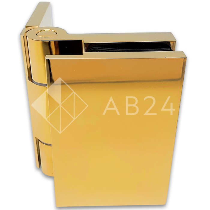 Петля Майя FDP-172 стена-стекло, открывание 90° внутрь, латунь/золото