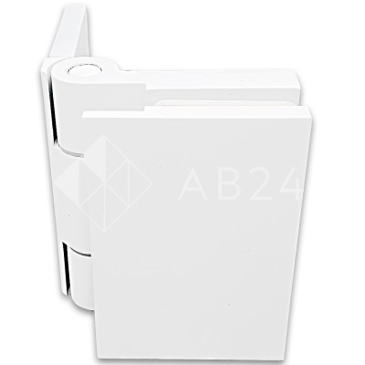 Петля Майя FDP-172 стена-стекло, открывание 90° внутрь, латунь/белый